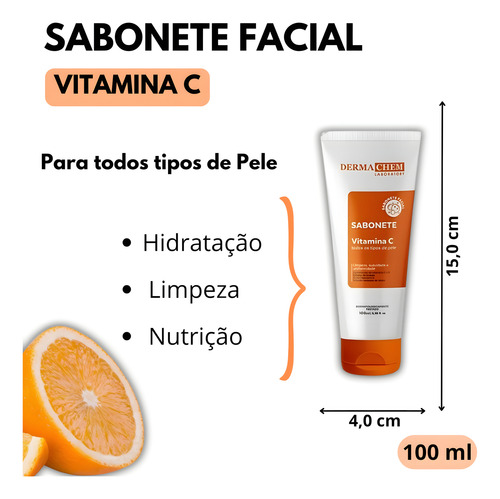 Sabonete Facial Liquido Pele Oleosa E Sensivel Vitamina C