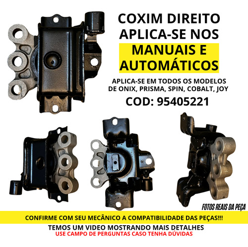 Coxim Do Motor Direito Gm Onix Cobalt Prisma Spin Joy Sonic