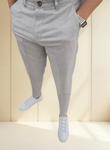 Pantalón De Negocios Hombre Algodón |slim Ajustado Elástico
