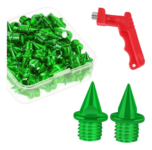 60x Clavos Para Zapatas De Pista Con Llave, De Verde
