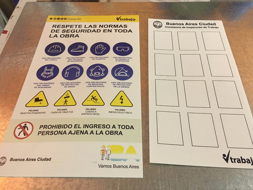 Cartel De Obra, Constancia Inspección De Trabajo, Carteles