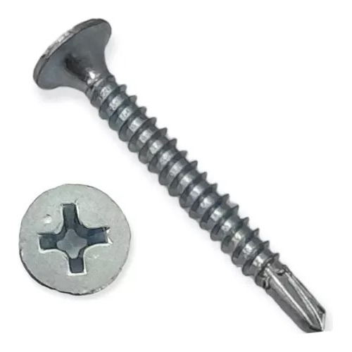 Tornillo Punta Broca Cabeza Plana 6x2 1kg 490 Uni Aprox 