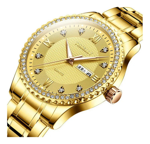Reloj De Cuarzo Con Banda De Acero De Moda For Hombre