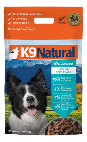 K9 Natural Alimento Para Perros Liofilizado Sin Granos Hoki