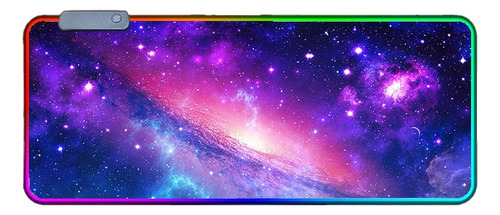 Rgb Mouse Pad Gamer Alfombrilla Con Luz 30*80 Antideslizante Diseño Impreso Starlight Blue 002