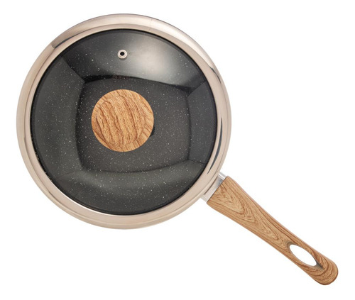 Panela De Indução Com Tampa De Vidro 16cm Granilite Preta