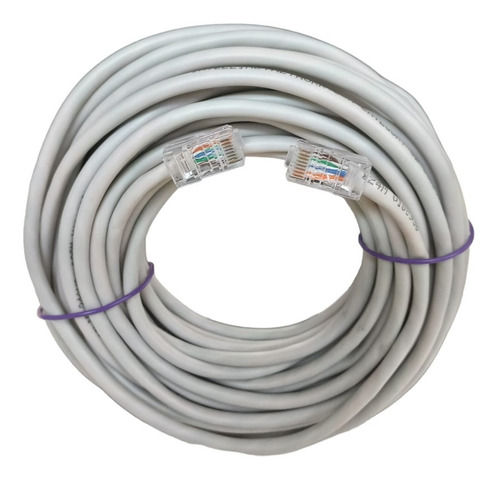 Cable De Red Ethernet 12 Mts Intellinet Cat.6e Armado Gris