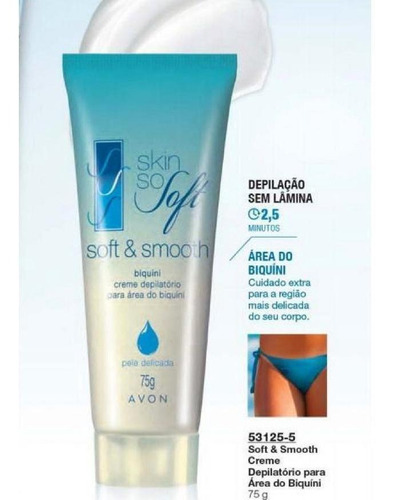 Creme Depilatório Área Biquíni Skin Soft Soft & Smooth 75 G
