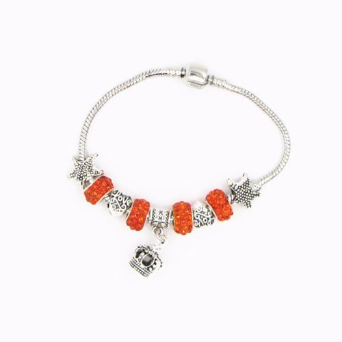 Pulseira Bracelete Com Berloques Laranja Mod2