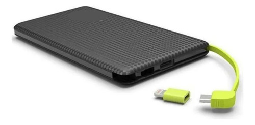 Carregador Portatil Celular iPhone Samsung Bateria 5000mha Cor Preto