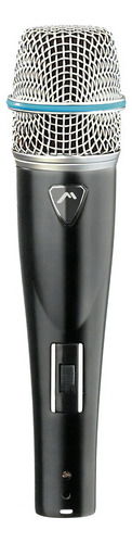 Microfono Alambrico Profesional Metalico 12-8000 3mts Cable Color Negro