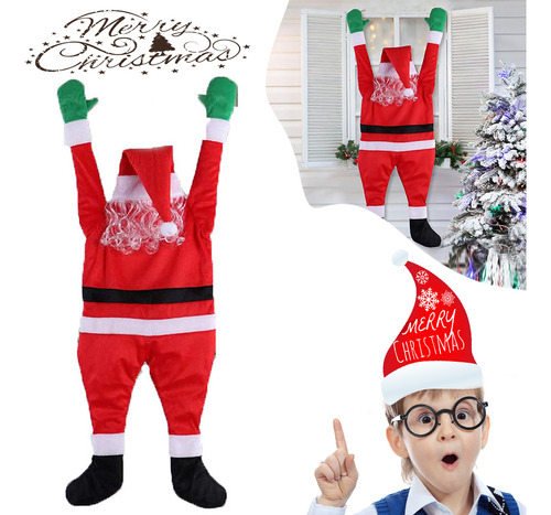 Decoración Navideña De Santa Claus For Adornos De Ventana