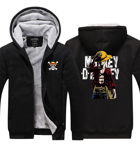2025 Sudadera Con Capucha De Polar One Piece Monkey D. Luffy