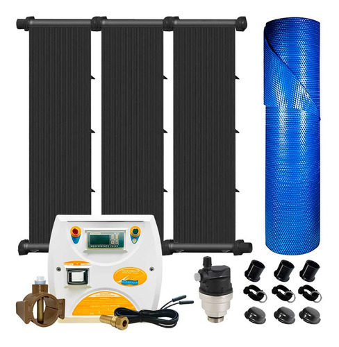 Kit Aquecedor Solar Piscina 8m² 11.000l + Capa - Sodramar