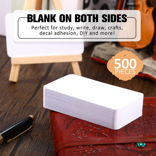 500 Tarjetas De Visita En Blanco 5 X 8.9 Cm Para Notas