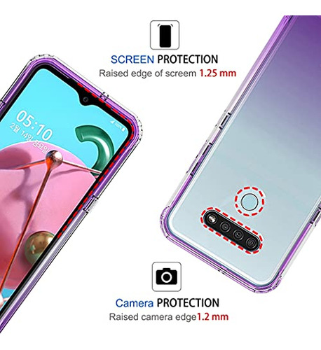 Funda Transparente Compatible Con La Funda LG K51, Para La F