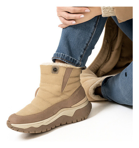 Bota Keady Abrigado Piel Confort Pantubota Presky Cuero 8213