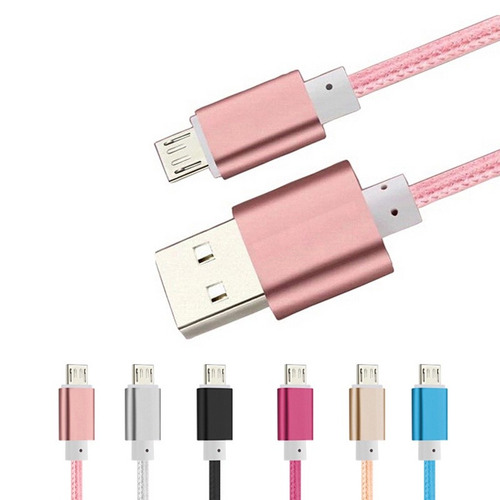 Resistente Cable De Datos Micro Usb Para Smartphone Nylon