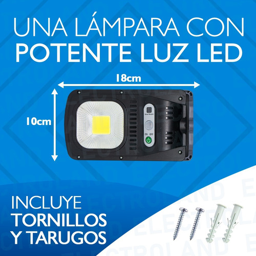 Reflector Portátil Led Lámpara Exterior 5w Panel Solar