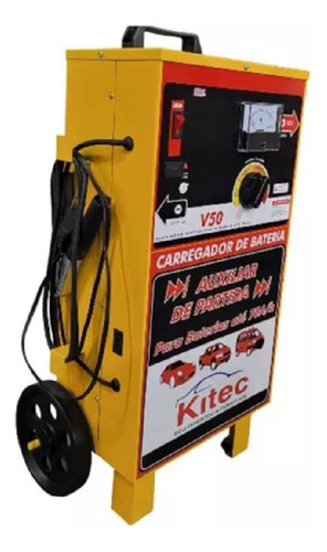 Carregador De Bateria 50a 12v Com Auxiliar Bivolt V50 Kitec