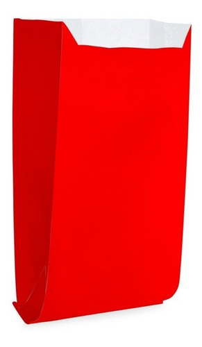 Imagem 1 de 3 de 50 Saquinhos Para Pipoca/hot Dog Liso Vermelho Gnd Festa