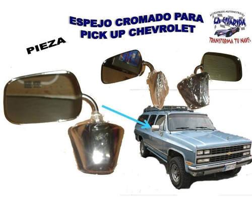 Espejo Chevrolet 86-91 Silverado, Suburban Cromado Pza Es032