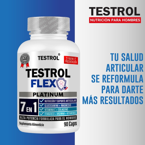 Imagen 5 de 6 de Testrol Flex Glucosamina + Msn Complex 90 Capsulas