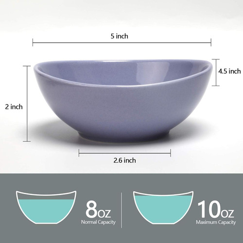 W Amhomel Ceramic Dessert Bowls, 10 Ounce Porcelain Bowls