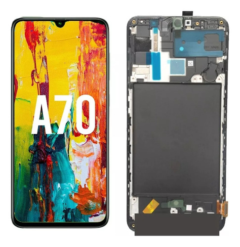 Pantalla Compatible Con Samsung A70 Con Marco + Envío Gratis