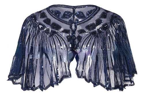 Manto De Noche Con Lentejuelas Decorativas Bolero Mantón