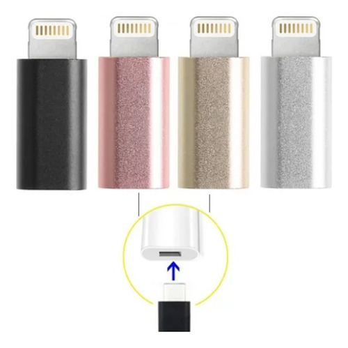 Adaptador Genérico Micro Usb Hembra A Lightning iPhone Macho