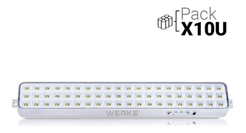 Luz De Emergencia Recargable 60 Led 12 Hs Autonomia Pack X10