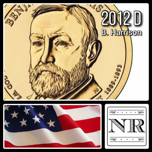 Estados Unidos - 1 Dolar - Año 2012 D - Km #526 - Harrison