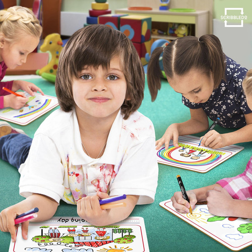Pizarrón Blanco Doble Cara 23 X 30 Cm Para Niños 3 A 5 Años