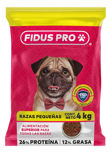 Croquetas Para Perro Razas Pequeñas Fidus Pro 4kg
