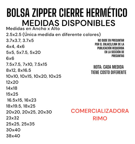 10,000 Bolsas Cierre Hermético Zipper Transparente 5x7.5cm