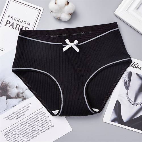 Calzoncillos Transpirables De Cintura Media Para Mujer, Tran