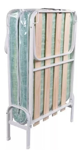 Imagen 1 de 8 de Cama Plegable Catre 1.85 X 0.65 Con Colchon Descansar