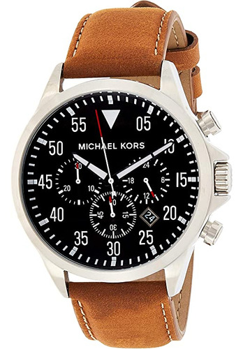 Michael Kors Reloj Gage Marrón Mk8333 Para Hombre, Marrón,