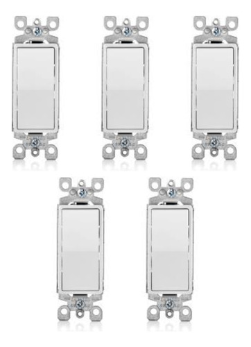 Apagador  Escalera Decora Blanco Leviton, 5 Pzas