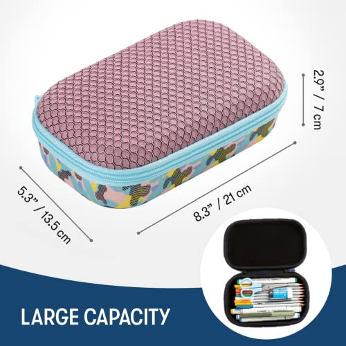 Caja De Lápices De Malla Rosa Para School