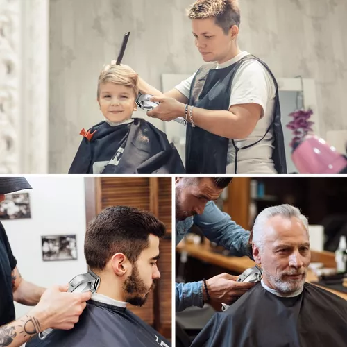  Cortapelos profesional de peluquería de carga de 5 velocidades  para hombre, máquina de corte de pelo recargable, barbería de alta potencia  (tipo de enchufe: enchufe de EE. UU.) : Belleza y