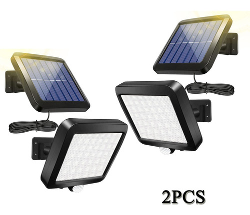 2pcs Luz Solar Recargable Jardín Al Aire Libre 56led