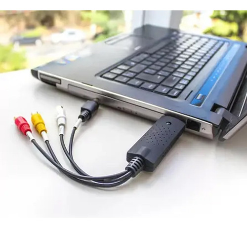 Conversor Usb 2.0 Vhs/dvd Áudio E Vídeo - Cor Preto