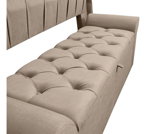 Conj Cabeceira Dubai-divã Paris Cama Casal 1.4 Várias Cores