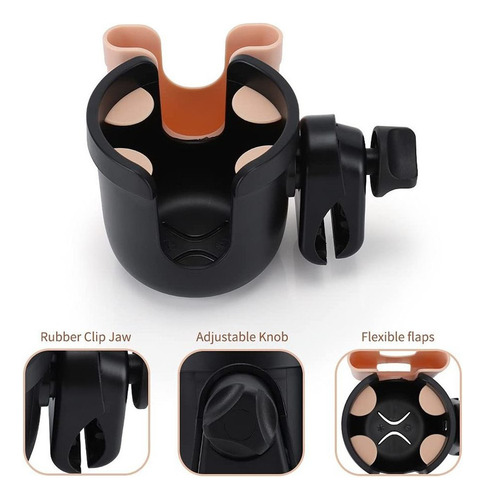 . Porta-copos Para Carrinho Com Suporte Para Telefone 2 Em 1