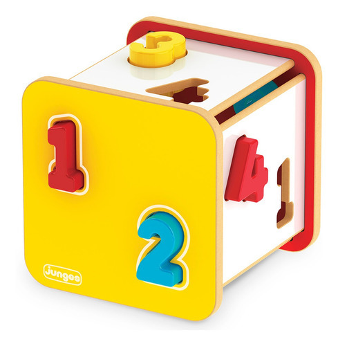 Brinquedo Educativo Cubo Didático Mdf 15x15cm Com Números