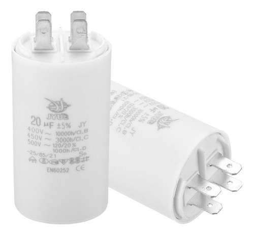 Capacitor Cbb60 Para Motor Star Ac450v 20uf 72x40mm