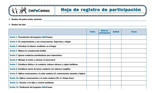 Programa Empecemos Intervención Problemas Conducta Niños 3x1