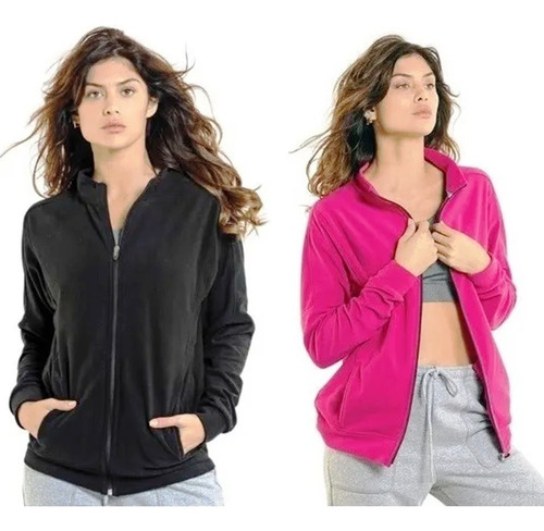 Imagen 3 de 8 de Campera Deportiva Mujer Liviano Abrigo Micropolar Bolsillos